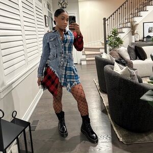 Flannel and Denim dress